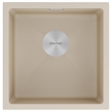 Мойка LUMI 45UNI, IT-GRANIT, LU45-LA, латте, 455х460, Paulmark