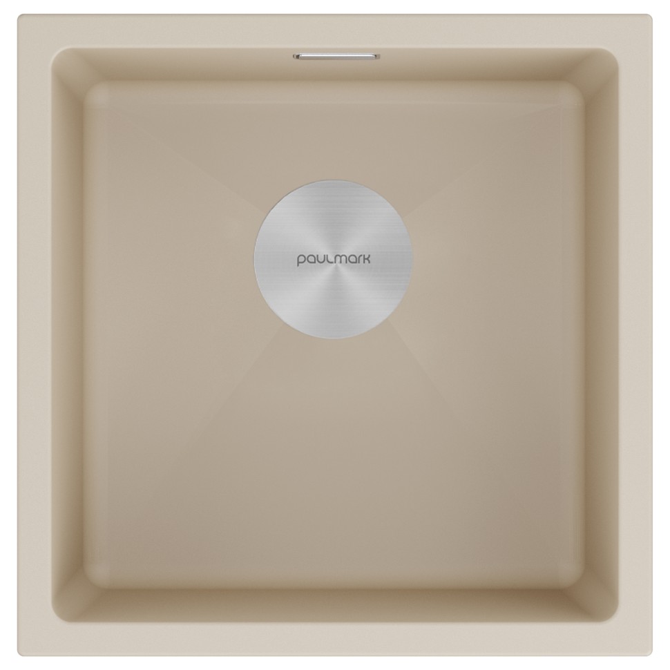 Мойка LUMI 45UNI, IT-GRANIT, LU45-LA, латте, 455х460, Paulmark