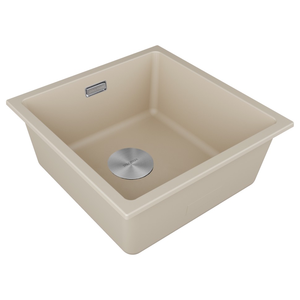Мойка LUMI 45UNI, IT-GRANIT, LU45-LA, латте, 455х460, Paulmark