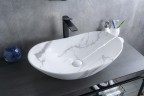 Раковина Gid Mnc811C 54478 накладная под камень глянцевая 61x37x15