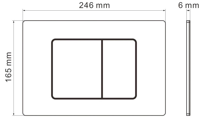 Кнопка смыва IBERICA BLANCA INOX-C нержавеющая сталь, хром матовый (IB.B011.003.002)