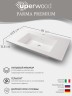 Раковина для ванной 86 см, Uperwood Parma Premium, белая глянцевая                     