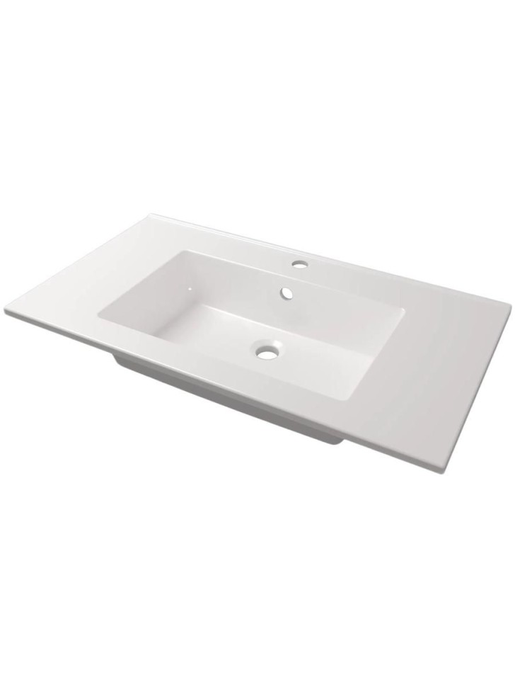 Раковина для ванной 86 см, Uperwood Parma Premium, белая глянцевая                     