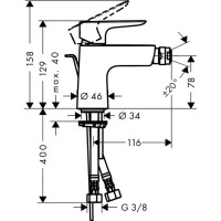 Смеситель для биде Hansgrohe Talis E хром (71720000)
