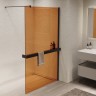 Душевая перегородка Walk-In VSW-1HR900GSB, 900*2000, черный, стекло янтарь
