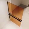 Душевая перегородка Walk-In VSW-1HR900GSB, 900*2000, черный, стекло янтарь
