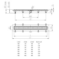 Душевой лоток Veconi Medium Graphite 650