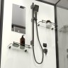 Душевая кабина Niagara Standart ST80/15Q/BL/BK (80х80х200) квадрат,поддон 15см,распашная,проф.черный,без крыши,3 места
