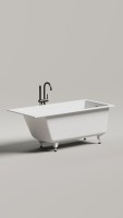 Ванна встраиваемая CASCATA 170x70  покраска по RAL полностью S-Sense Глянцевое