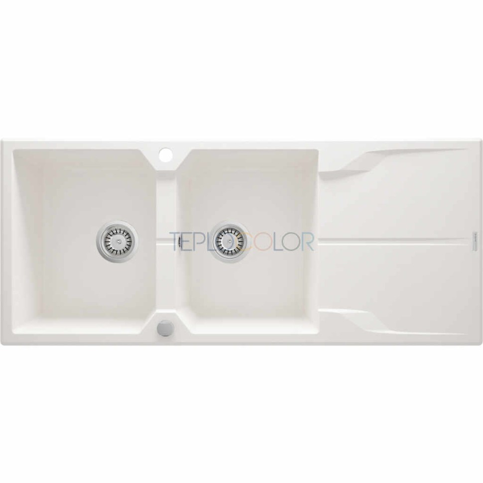 Гранитная мойка, 2-чаши с осушкой