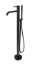 Напольный смеситель для ванны MILLEAU Tissage ML0500BK.BD-GB с монтажным блоком, Черный глянец