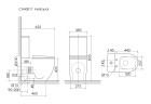 Напольная пристенная чаша унитаза METROPOL смыв Торнадо цвет белый Ceramicanova