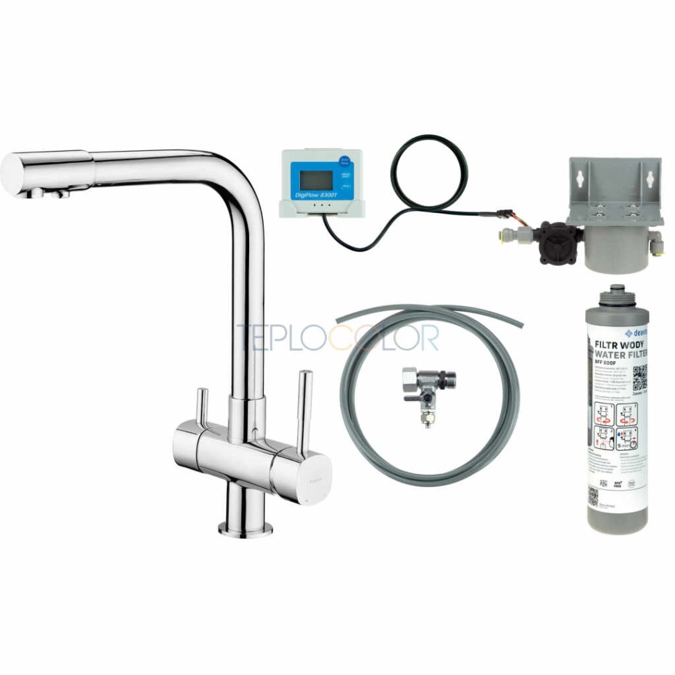 Смеситель для кухни, с комплектом фильтрации воды