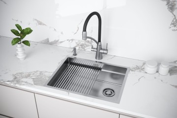 Смеситель для кухни SIEGEN, брашированная сталь, Si213111-BS, Paulmark
