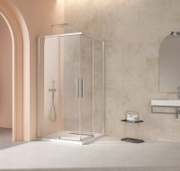 Душевой уголок Слим 8мм (Slim 8mm) VSS-4SL900CL, 900*900, хром, стекло прозрачное