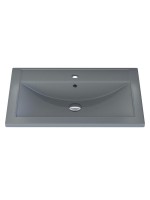 Раковина для ванной кварцевая Uperwood Foster Quartz 70х45,5х17,5 см, серая матовая, бетон