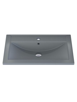 Раковина для ванной кварцевая Uperwood Foster Quartz 70х45,5х17,5 см, серая матовая, бетон