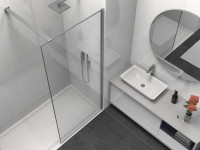 Душевая перегородка Walk-In VSW-1HS800CLGM, 800*2000, вороненая сталь, стекло прозрачное