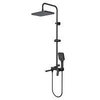 Душевая стойка со смесителем с коротким изливом OSGARD BRETTA BLACK 51050