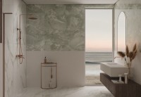 Душевая стойка Вилла (Villa) VSFS-1VL1BC с изливом, брашированная медь