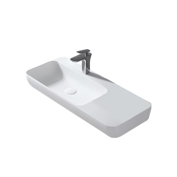 Раковина Солид Серфейс (Solid Surface) Vincea VWB-6S590MW, 900*400*120, подвесная, цвет белый матовый