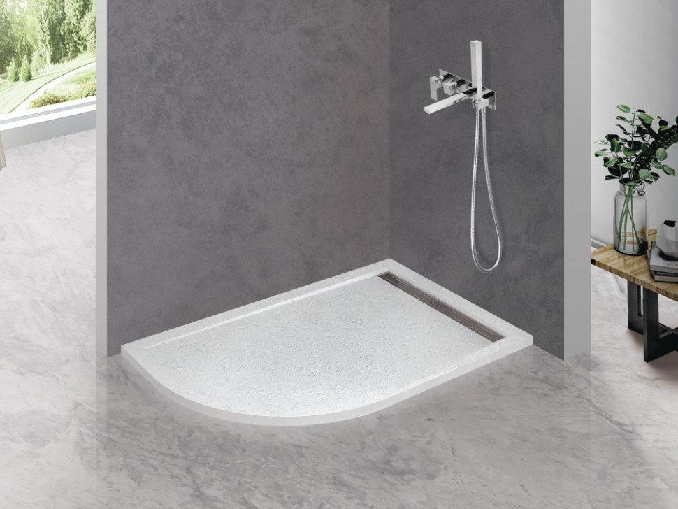 Поддон из искусственного мрамора CEZARES TRAY-AS-RH-100/80-30-W-R