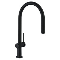 Смеситель для кухни Hansgrohe Talis M54 с выдвижным изливом, 1jet, sBox 72803670, черный матовый