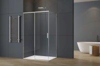 Душевой уголок Soft 2 VSR-3SO29013CL, 1300*900, хром, стекло прозрачное