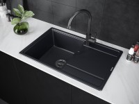 Мойка FLUGEN 50-780, IT-GRANIT, PM217850-BLM, черный металлик, 780х500 мм, Paulmark
