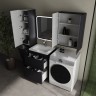 Тумба напольная STYLELINE "Бергамо мини 60" (2 ящ.) Люкс Плюс антискрейтч графит под раковину Каре Люкс МИНИ 600х350