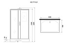 Душевая кабина Niagara Luxe NG-7711GL (90x120х215) низкий поддон(15см),дверь раздвижная,стенки золото,6 мест