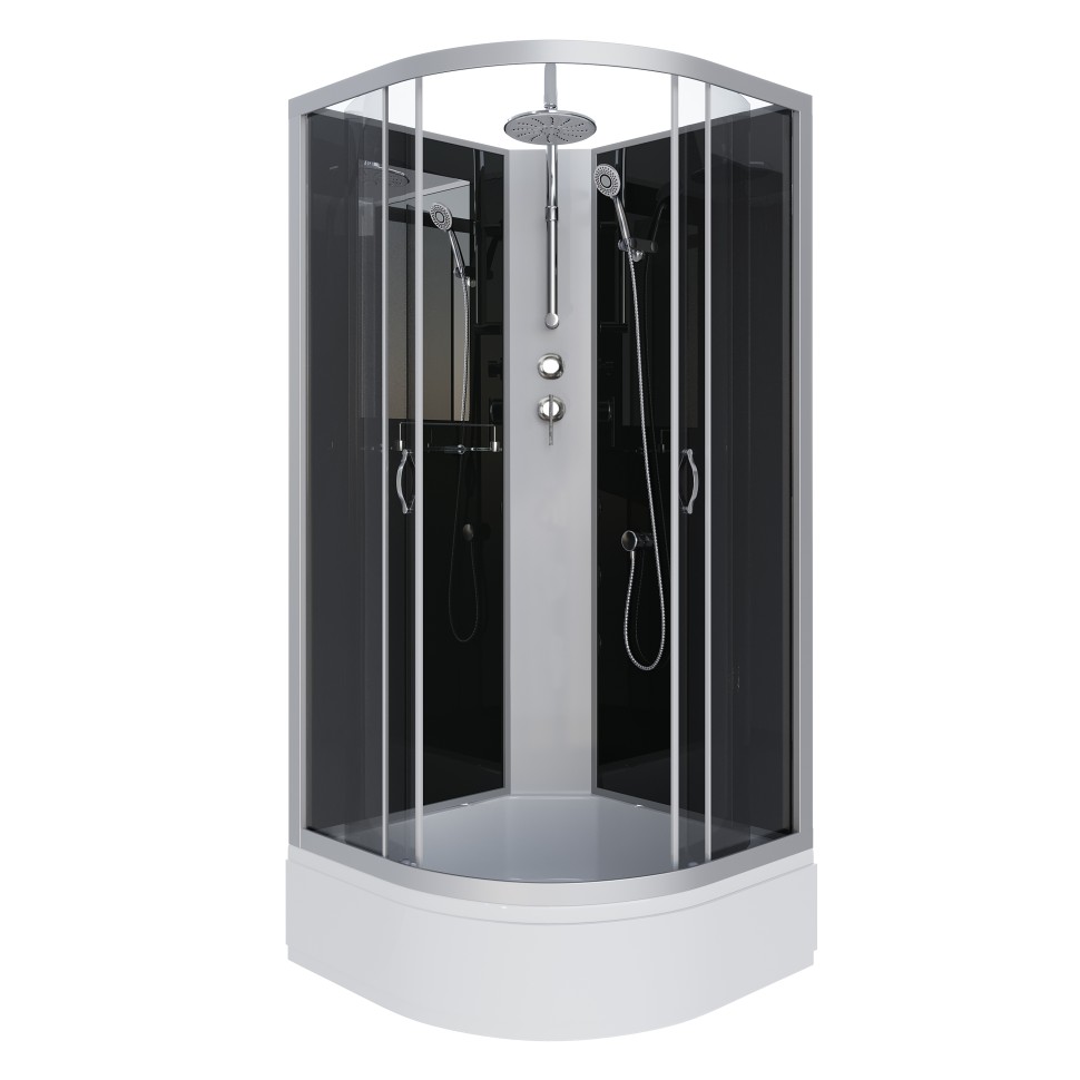 Душевая кабина Niagara Classic NG-3503-14BKT (80х80х210) средний поддон(26см),стекло тонированное,4 места