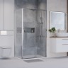 Душевое ограждение Niagara Nova NG-64-12A-A80-34 (120х80х195) прямоугольник,хром,дверь раздвижная,стекло прозрачное,2 места