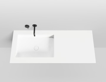 Раковина встраиваемая MAREA 14  в цвете по RAL 600х400х128 S-Stone Матовое