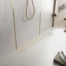 Душевой лоток TIMO Drain System 800 с двусторонней панелью "plate" под плитку, Золото матовое