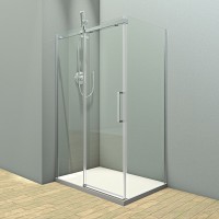 Душевой угол Veconi Rovigo RV-070CH, 1500х800х1950, хром, стекло прозрачное