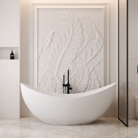 Ванна из искусственного камня ABBER Stein AS9633 белая матовая