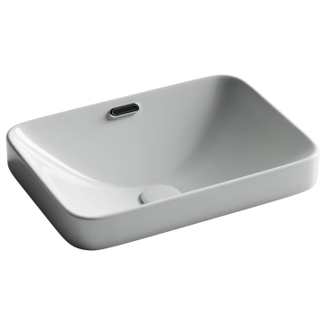 Раковина встраиваемая сверху CERAMICANOVA Element с отверстием слива - перелива прямоугольной формы 460x330x170 мм цвет белый арт. CN6078
