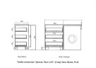 Тумба напольная STYLELINE "Даллас ЛЕОН 120" (3 ящ.) Люкс белая, PLUS с раковиной ESTETUS ЛЕОН 1200*549 правый