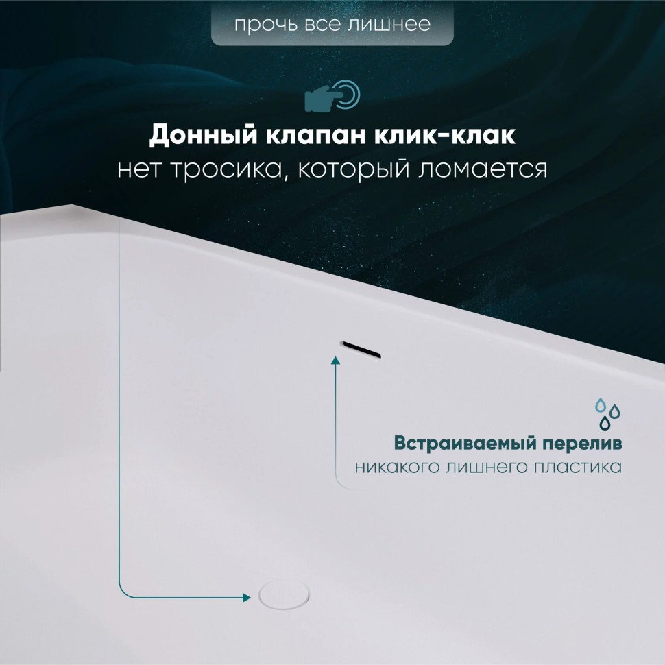 LONO Ванна для встраивания 1700х700х600 мм