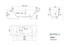 LONO Ванна для встраивания 1700х700х600 мм
