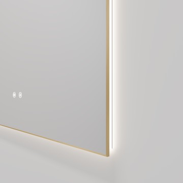 Зеркало Vincea LED VLM-4F100BG-2 1000х800 c сенсорным выключателем, антизапотевание, брашированное золото