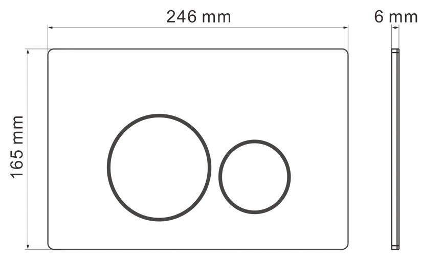 Кнопка смыва IBERICA BLANCA INOX-O нержавеющая сталь, хром глянцевый (IB.B081.003.001)