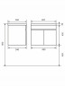 Тумба под раковину для ванной Uperwood Eva, 50 см, подвесная, Крафт Табачный, с дверцами
