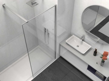 Душевая перегородка Волк-Ин (Walk-In) VSW-1HS900CL, 900*2000, хром, стекло прозрачное