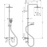 Душевая система Hansgrohe Vernis Blend Showerpipe 240 с термостатом, 26426670 черный матовый