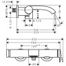 Смеситель Hansgrohe Vivenis для ванны, настенный, цвет: черный матовый 75420670