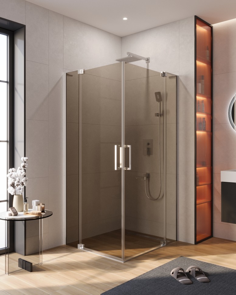 Душевой уголок CEZARES SLIDER-A-2-100/110-BR-Cr