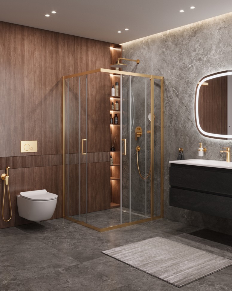 Душевой уголок CEZARES MOLVENO-AH-21-100+20-C-BORO-IV