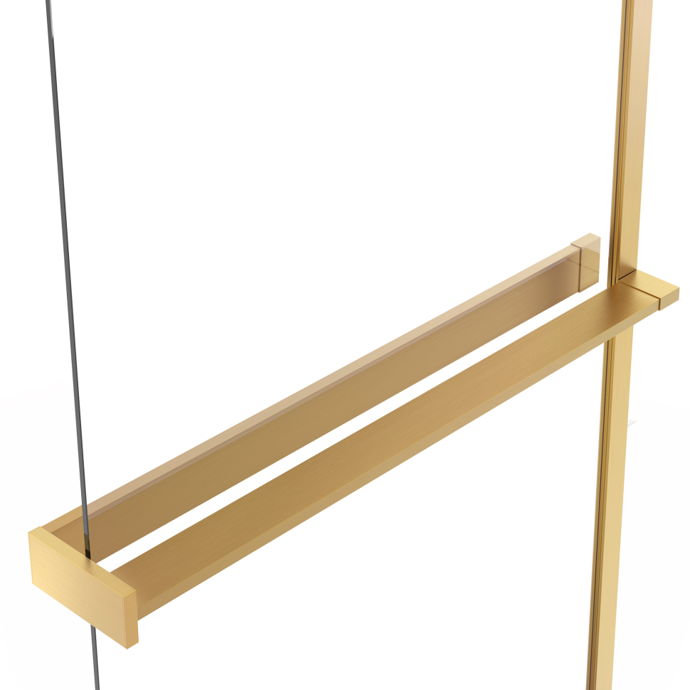 Душевая перегородка Walk-In VSW-1HR900CLG, 900*2000, матовый золотой, стекло прозрачное